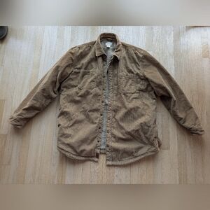 L.L. Bean Men's Brown Corduroy And Sherpa Lined Chore Jacket (Size XL Tall)